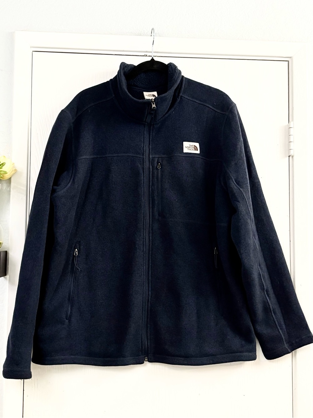 The North Face Men's Navy Full Zip Fleece Jacket Lightweight Size XL